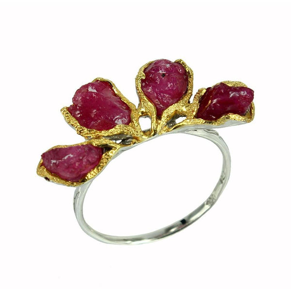 Stacking Rough Ruby Ring-Rings-AdiOre Jewels