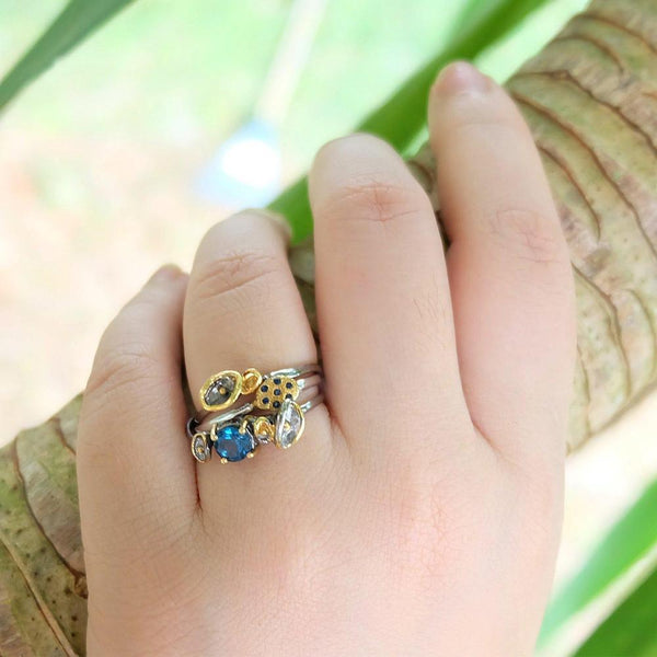 Stacking Sapphire Ring-Rings-AdiOre Jewels