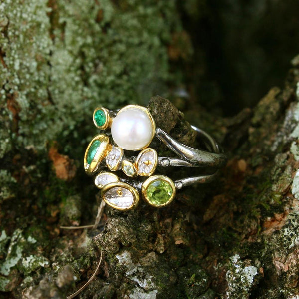 Stacking Peridot Ring-Rings-AdiOre Jewels