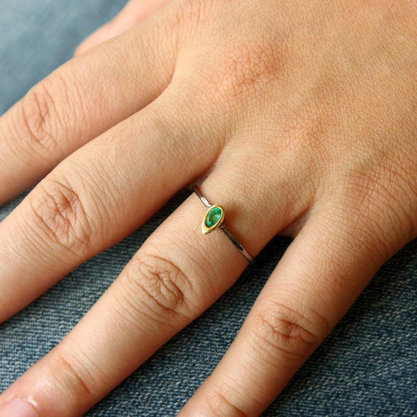 Stacking Emerald Ring-Rings-AdiOre Jewels