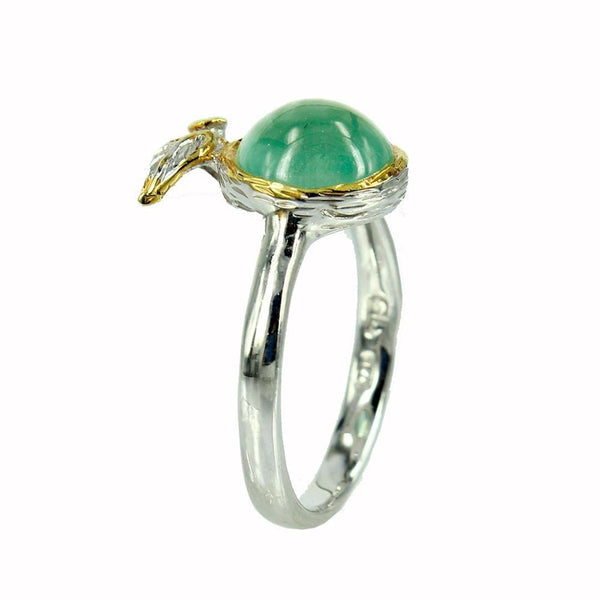 Stacking Prehnite and Diopside Ring-Rings-AdiOre Jewels