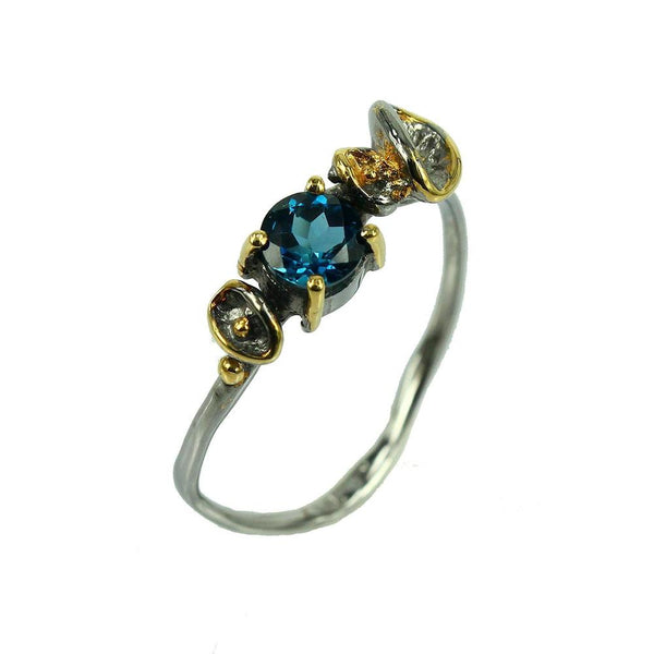 Stacking London Blue Topaz Ring-Rings-AdiOre Jewels