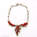 One Of A Kind Aqua Croatian Coral Necklace-Necklaces-AdiOre Jewels