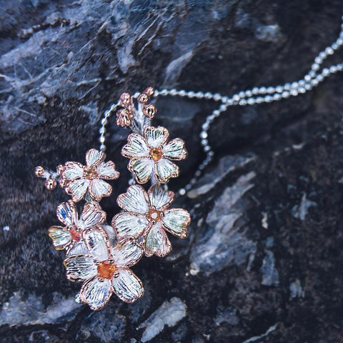 Fern & Leaf Flemma Rojo Necklace-Necklaces-AdiOre Jewels