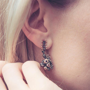 Fern & Leaf Flemma Morado Earrings-Earrings-AdiOre Jewels