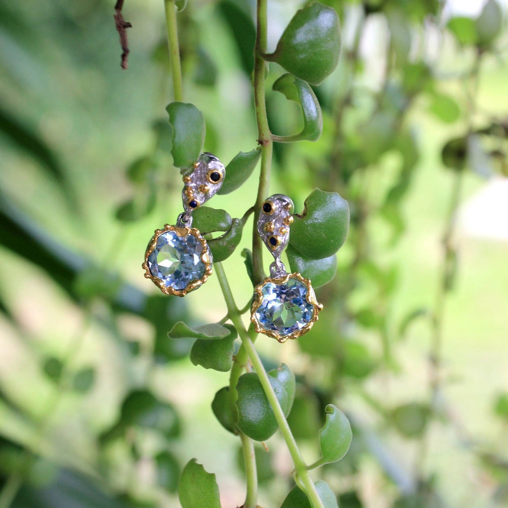 Alice Flemma Azul Earrings-Earrings-AdiOre Jewels