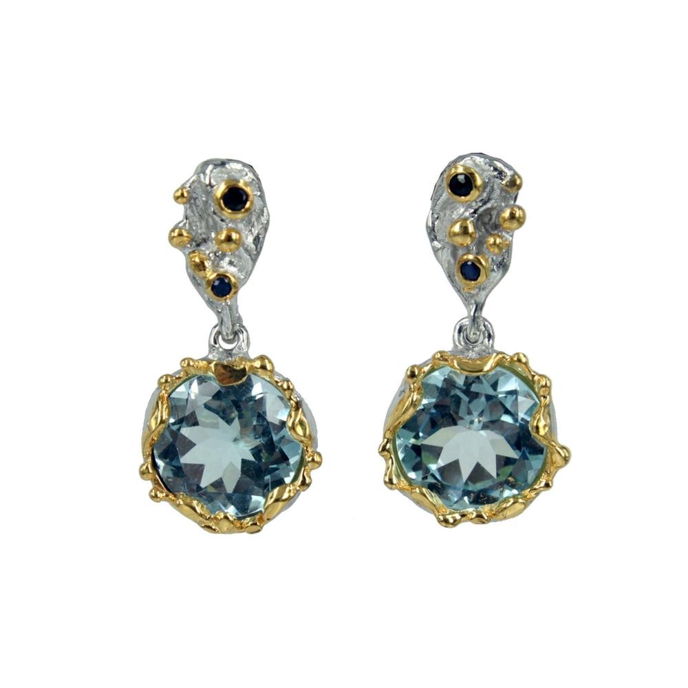 Alice Flemma Azul Earrings-Earrings-AdiOre Jewels