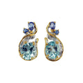 Alice Flemma Azul Earrings-Earrings-AdiOre Jewels