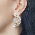 Alice Calcedonia Azul Earrings-Earrings-AdiOre Jewels