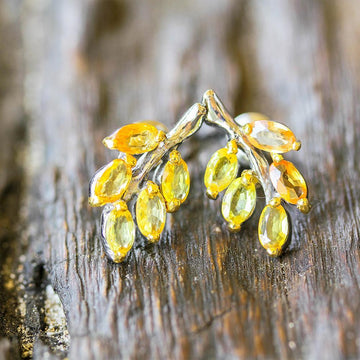 Classic Flemma Amarillo Earrings-Earrings-AdiOre Jewels