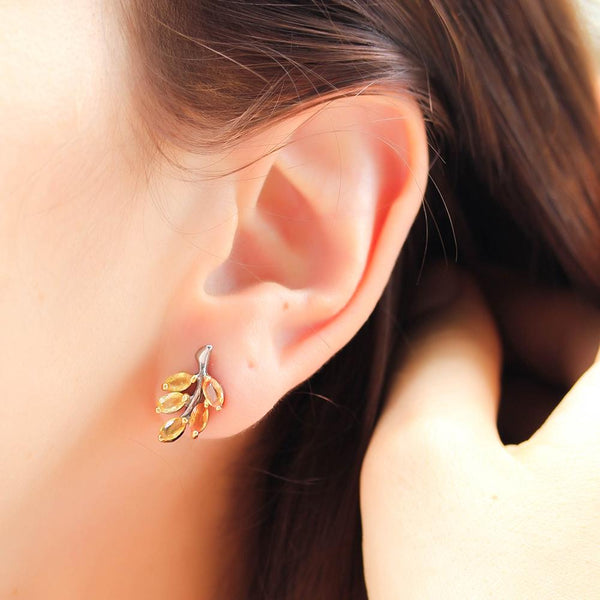 Classic Flemma Amarillo Earrings-Earrings-AdiOre Jewels