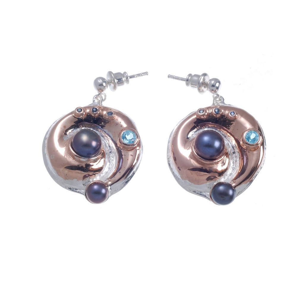 Aqua Flemma Azul Earring-Earrings-AdiOre Jewels