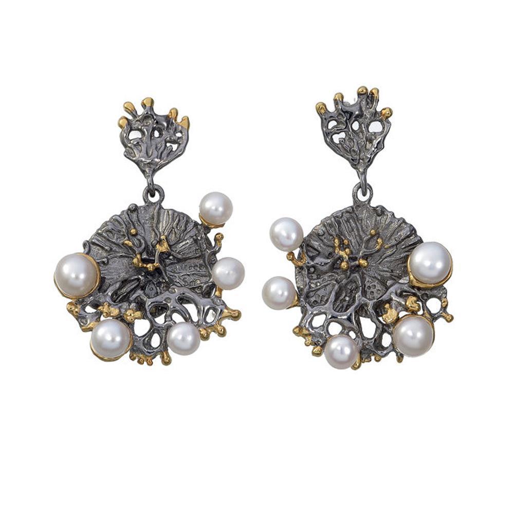 Aqua Tierra Perla Earrings-Earrings-AdiOre Jewels