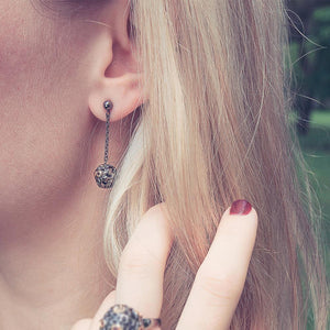 Alice Flemma Rojo Earrings-Earrings-AdiOre Jewels