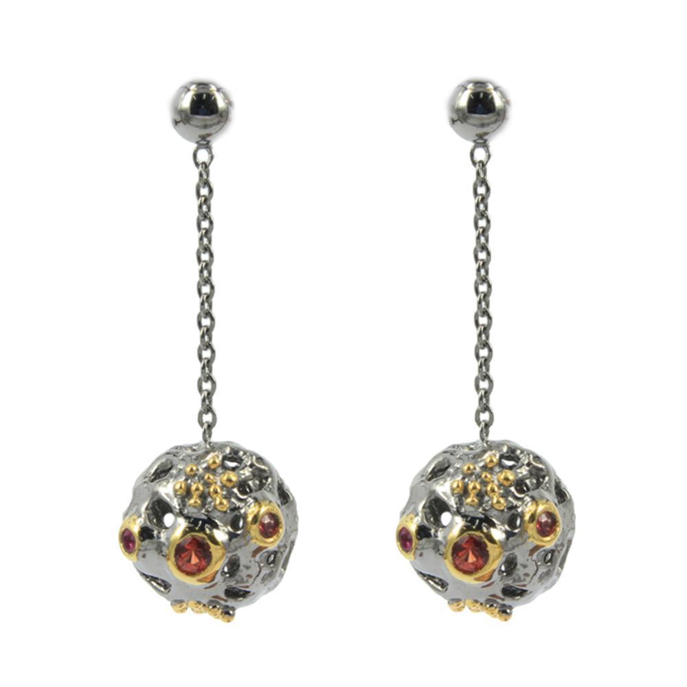 Alice Flemma Rojo Earrings-Earrings-AdiOre Jewels