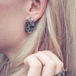 Alice Tierra Mezclado Earrings-Earrings-AdiOre Jewels