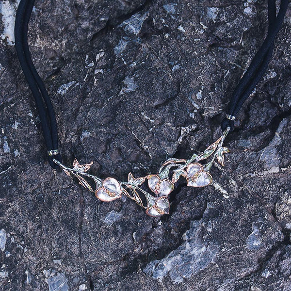 Fern & Leaf Flemma Naranja Necklace-Necklaces-AdiOre Jewels