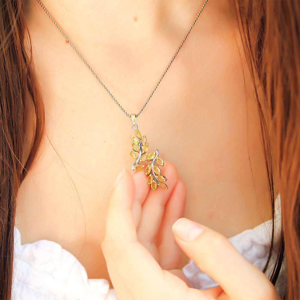 Classic Flemma Amarillo Necklace-Necklaces-AdiOre Jewels