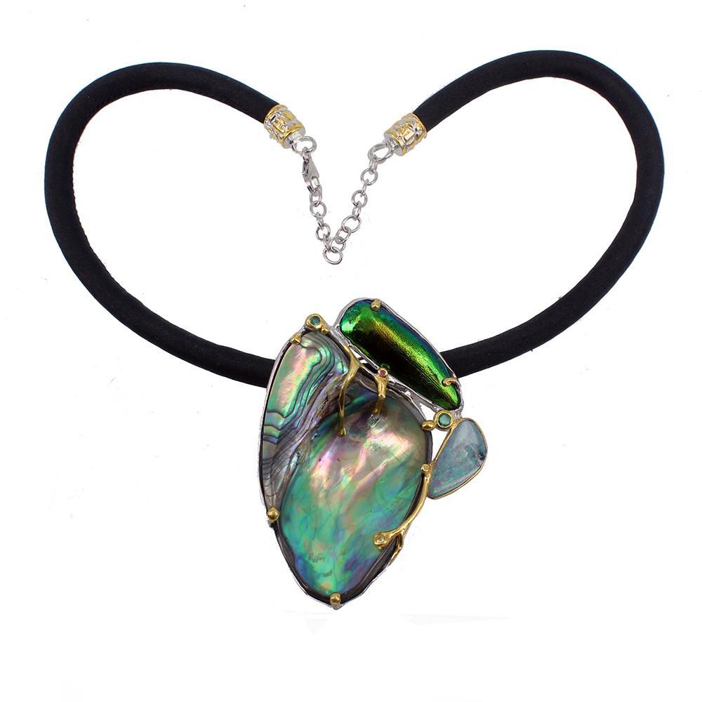 One Of A Kind Opal Necklace-Necklaces-AdiOre Jewels