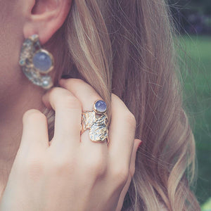 Alice Calcedonia Azul Ring-Rings-AdiOre Jewels
