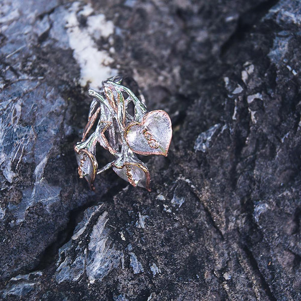 Fern & leaf Flemma Naranja Ring-Rings-AdiOre Jewels