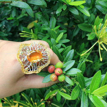 Alice Mezclado Amarillo Ring-Rings-AdiOre Jewels