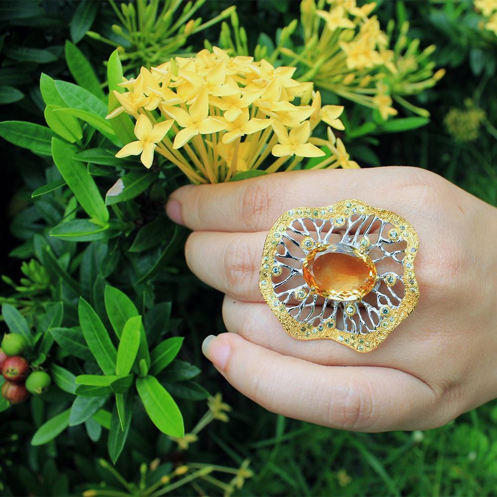 Alice Mezclado Amarillo Ring-Rings-AdiOre Jewels