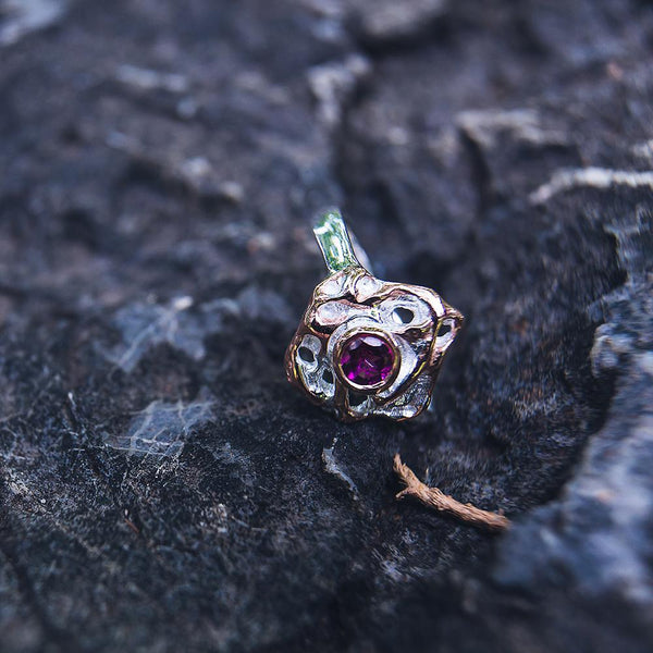 Classic Flemma Garnet Ring-Rings-AdiOre Jewels