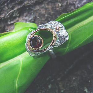 Classic Flemma Garnet Ring-Rings-AdiOre Jewels