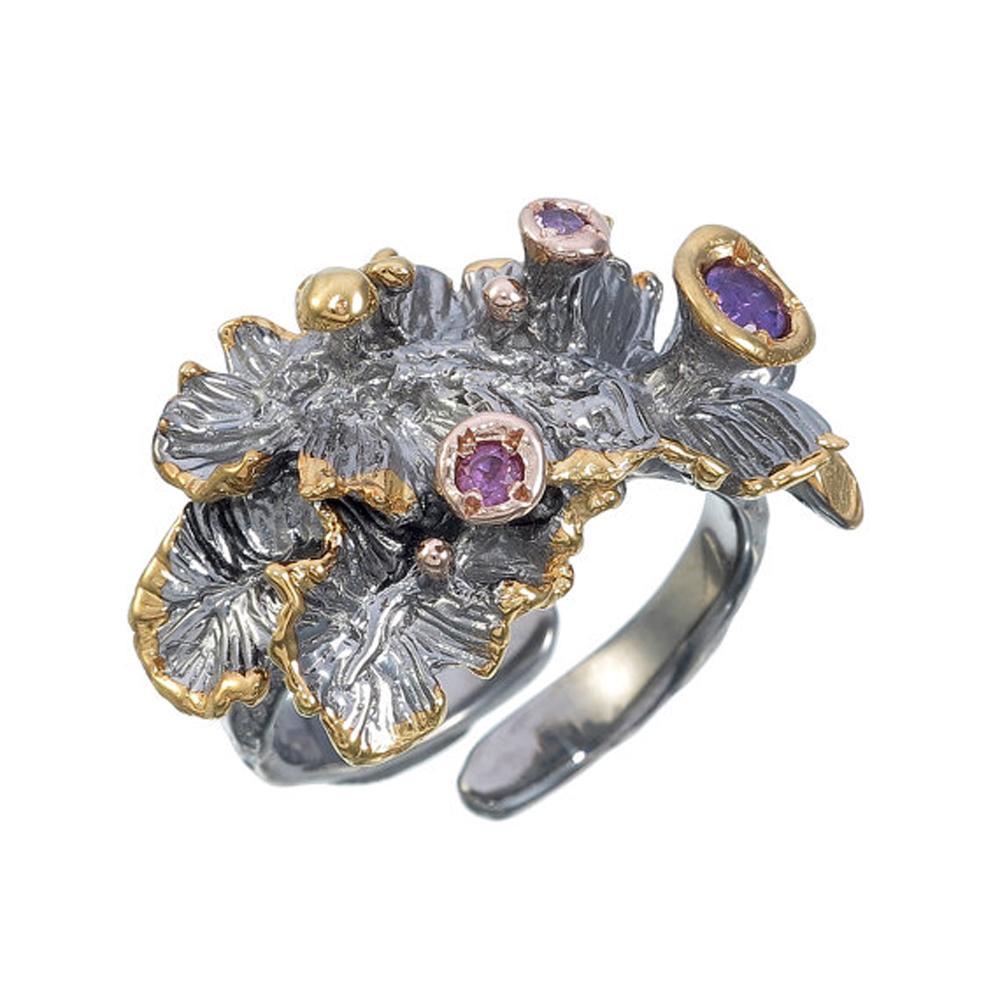 Fern and Leaf Mezclado Ring-Rings-AdiOre Jewels