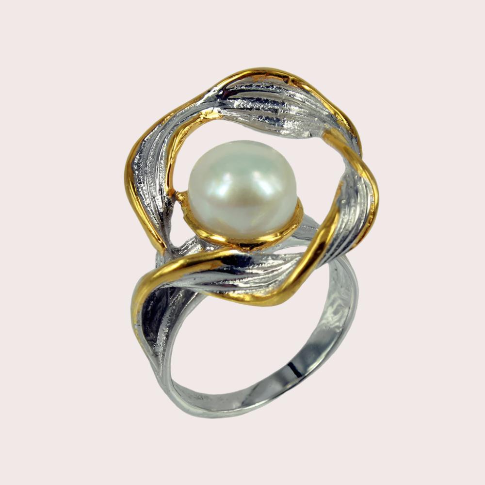 Aqua Tierra Perla Ring-Rings-AdiOre Jewels