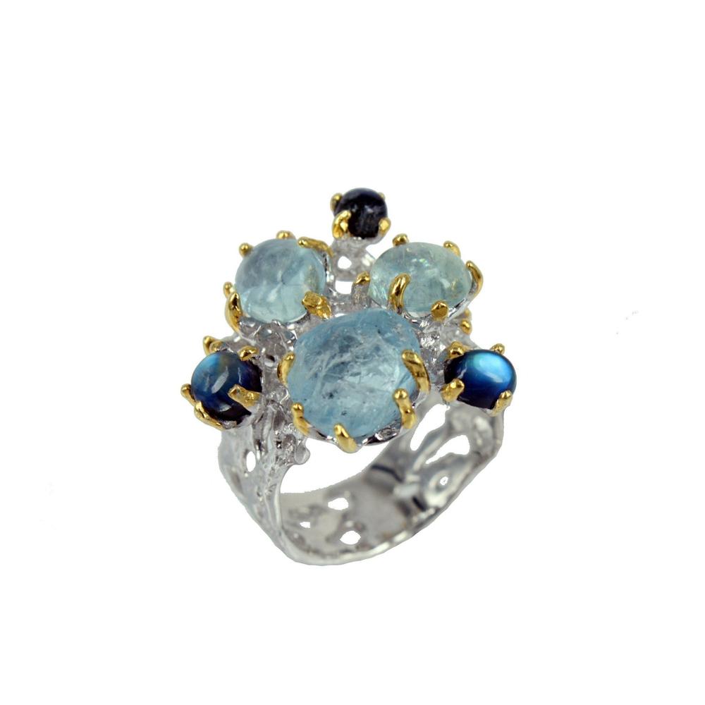 Alice Flemma Azul Ring-Rings-AdiOre Jewels