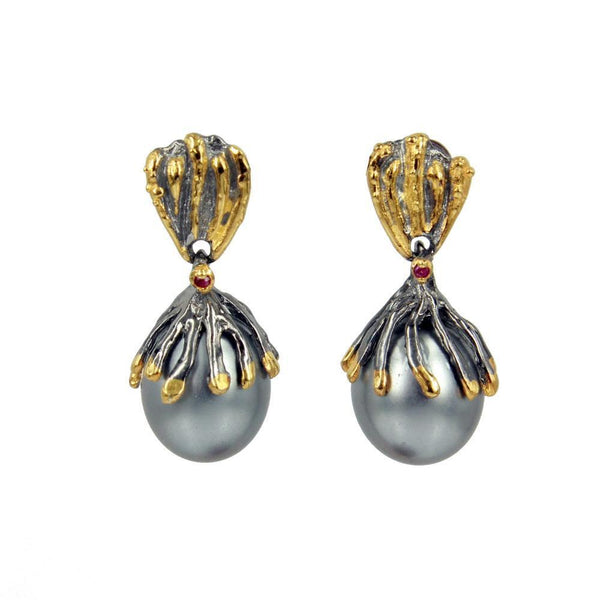 Aqua Perla Earring-Earrings-AdiOre Jewels