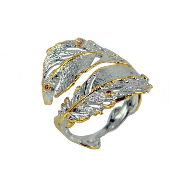 Fern And Leaf Flemma Mezclado Ring-Rings-AdiOre Jewels