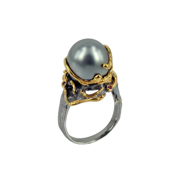 Aqua Perla Ring-Rings-AdiOre Jewels