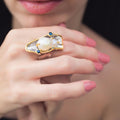 One Of A Kind Aqua Blanca Ring-Rings-AdiOre Jewels